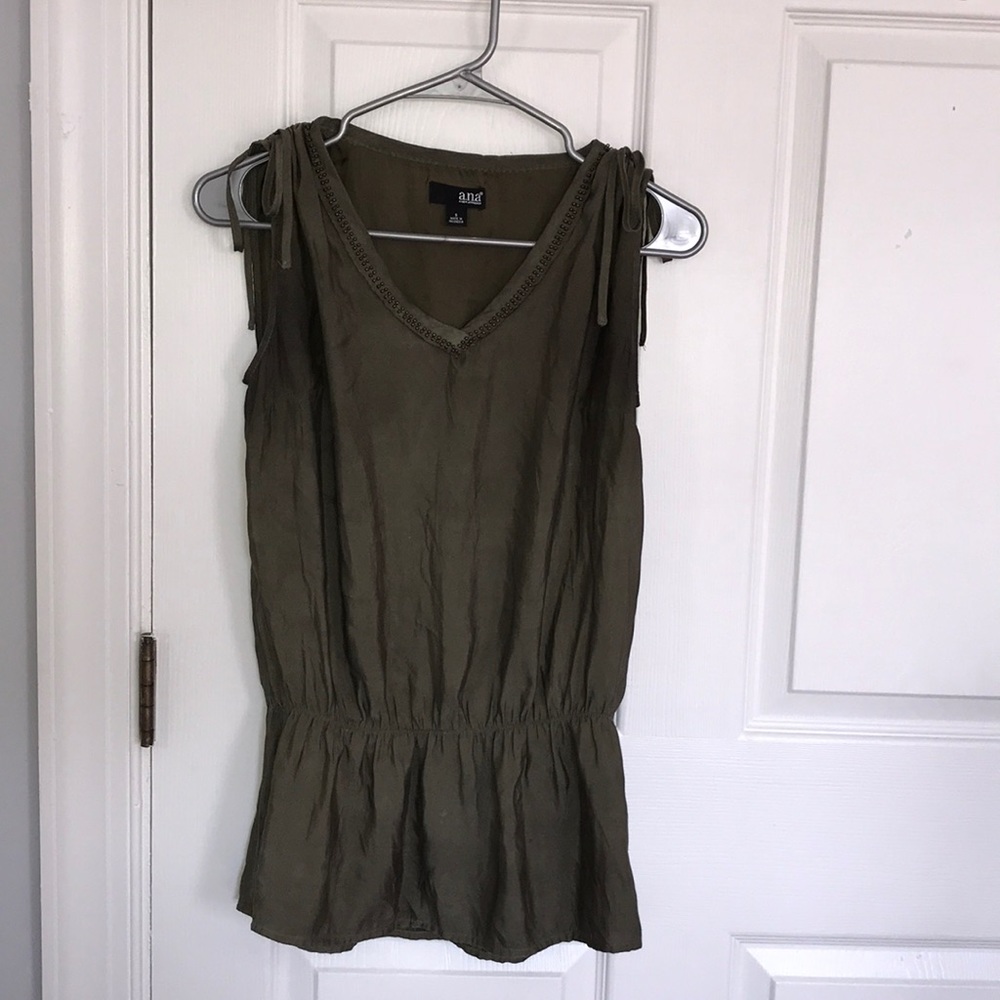 Military green blouse